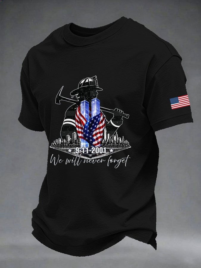 Men's Retro Print Short-Sleeve T-Shirt