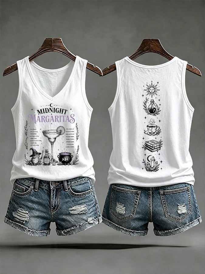 Women's Midnight Margaritas Printed Tank Top