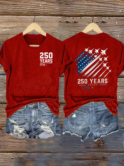 Women's  Round-Neck 250 YEARS Printed T-Shirt