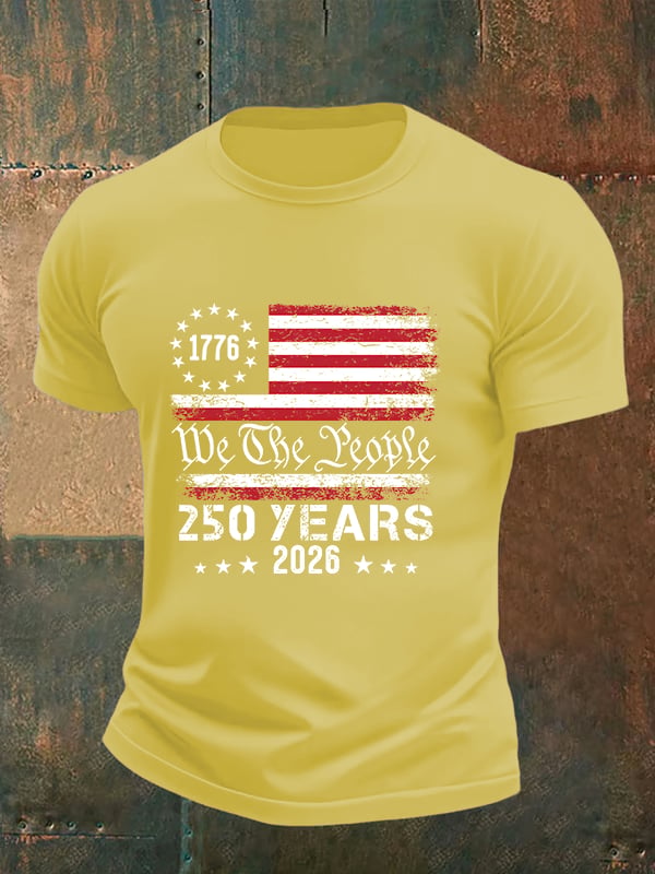 Men's 250 YEARS Print Round-Neck T-Shirt