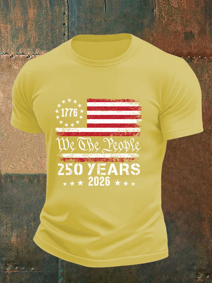 Men's 250 YEARS Print Round-Neck T-Shirt