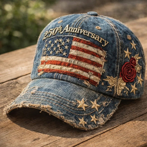 US Vintage 250th Anniversary Printed Hat