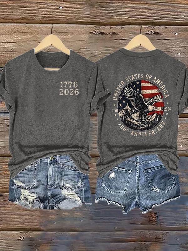 Women's  250th Anniversary Print Crew Neck T-Shirt