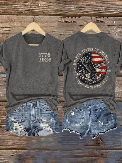 Women's  250th Anniversary Print Crew Neck T-Shirt