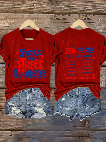 Women's  Round-Neck 250 YeAR'S STILL WORKING ON Printed T-Shirt