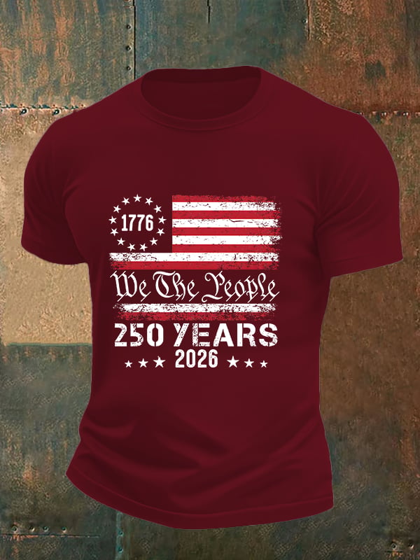 Men's 250 YEARS Print Round-Neck T-Shirt