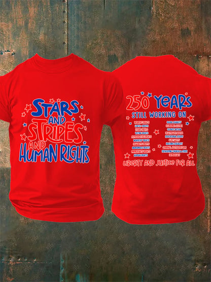 Men's Round-Neck 250 YeAR'S STILL WORKING ON Printed T-Shirt