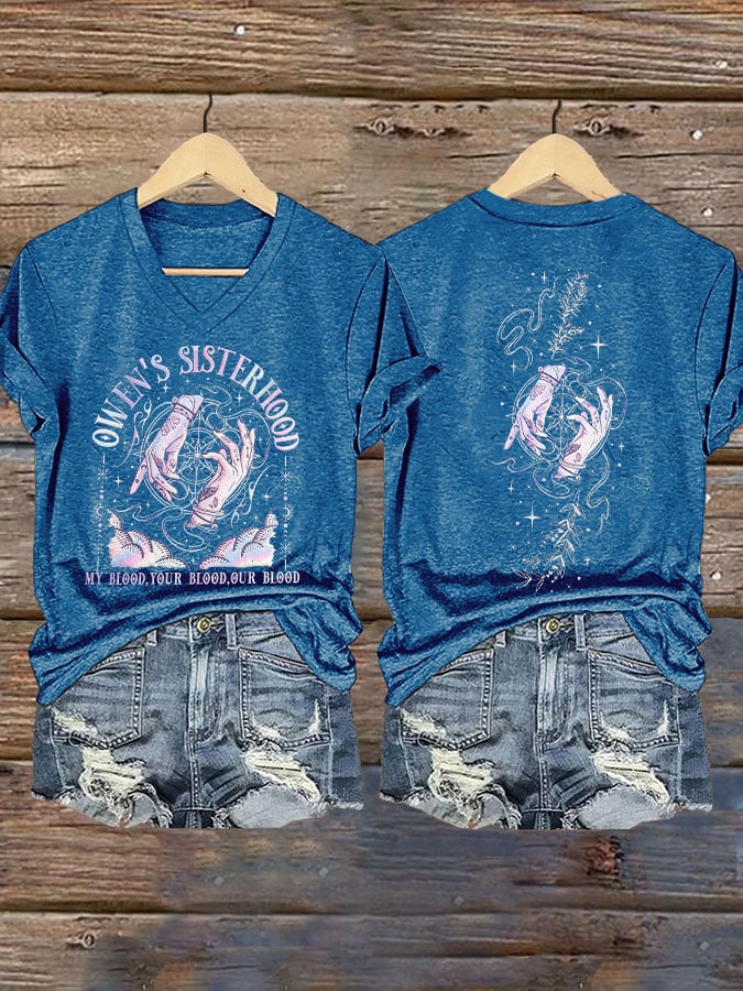 Women's My Blood Your Blood Our Blood Print T-shirt