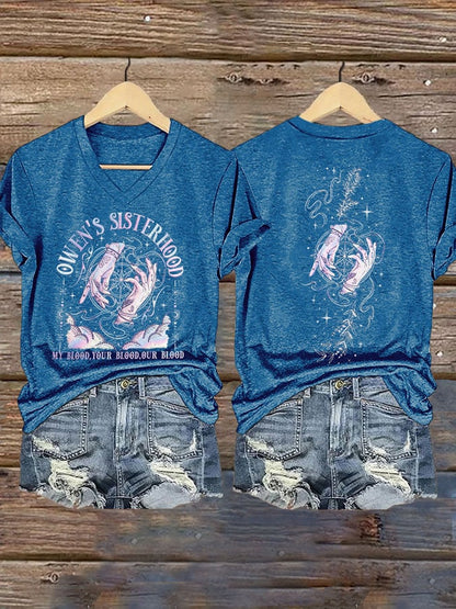 Women's My Blood Your Blood Our Blood Print T-shirt