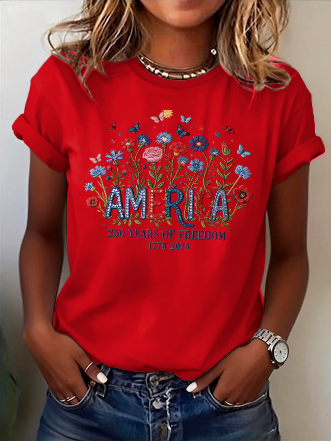 Women's Casual American 250 Commemorative T-shirt