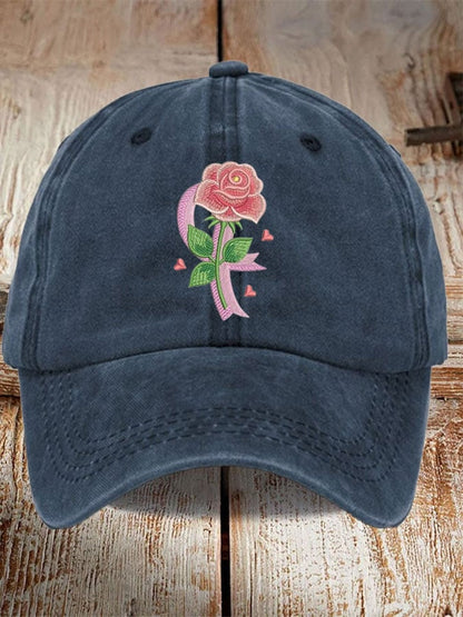 Unisex Breast Cancer Print Hat