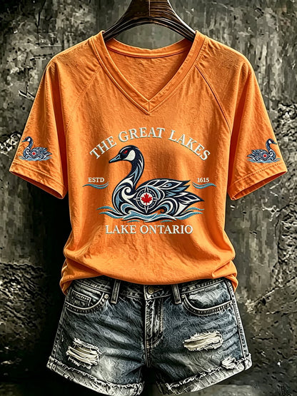 Women's Casual Printed Short-Sleeve T-Shirt