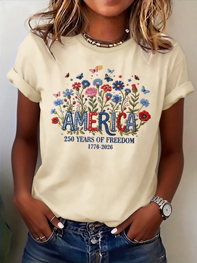Women's Casual American 250 Commemorative T-shirt