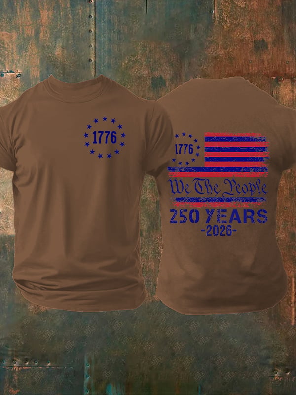 Men's  250 YEARS  Print Casual T-Shirt
