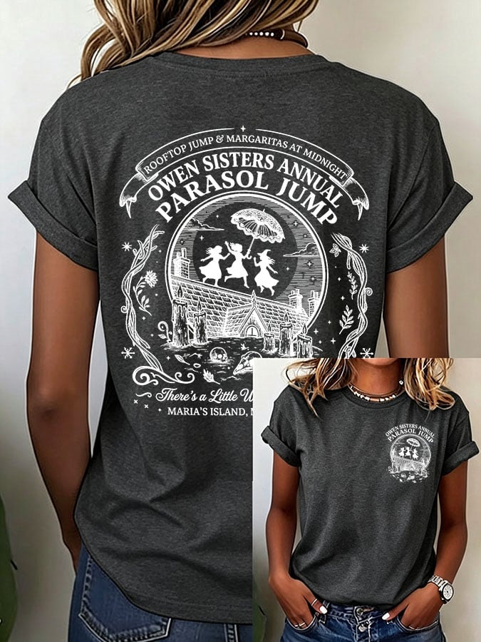 Women's There's A Little Witch In All Of Us Print Casual T-shirt
