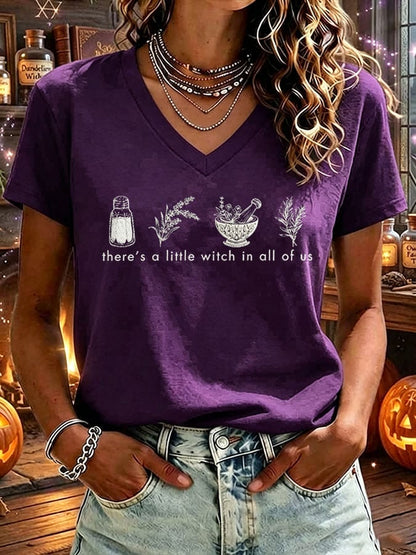 Women's There's A Little Witch In All Of Us Print T-shirt