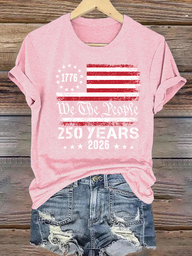 Women's  250 YEARS Print Round-Neck T-Shirt