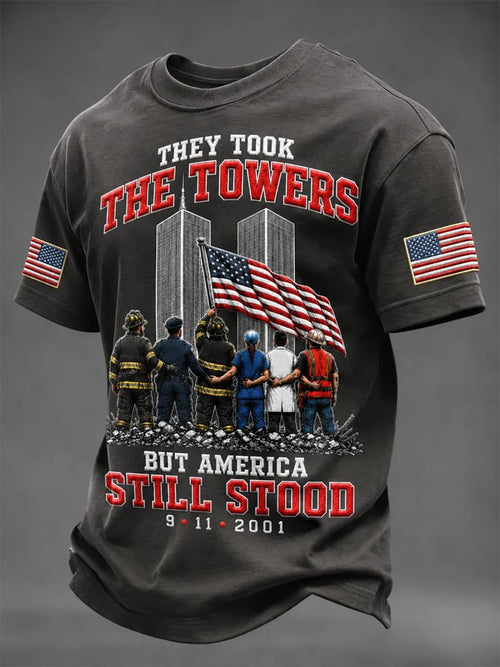 Men's 9.11 Never Forget Printing  T-Shirts