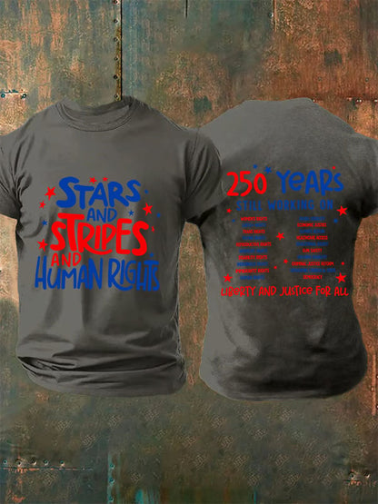 Men's Round-Neck 250 YeAR'S STILL WORKING ON Printed T-Shirt