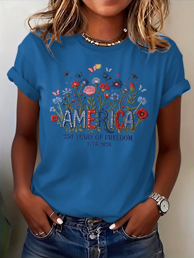 Women's Casual American 250 Commemorative T-shirt