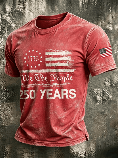 Men's  American 250 Print Casual T-shirt