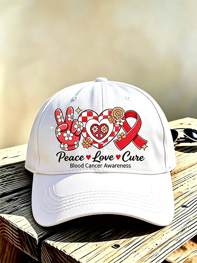 Unisex Blood Cancer Print Baseball Cap