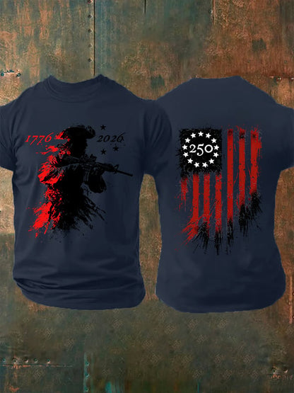 Men's 250 YEARS Round-neck Printed T-Shirt