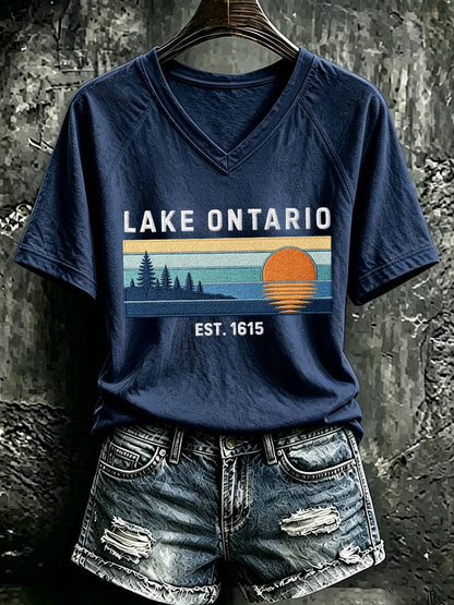 Women's Casual Printed Short-Sleeve T-Shirt