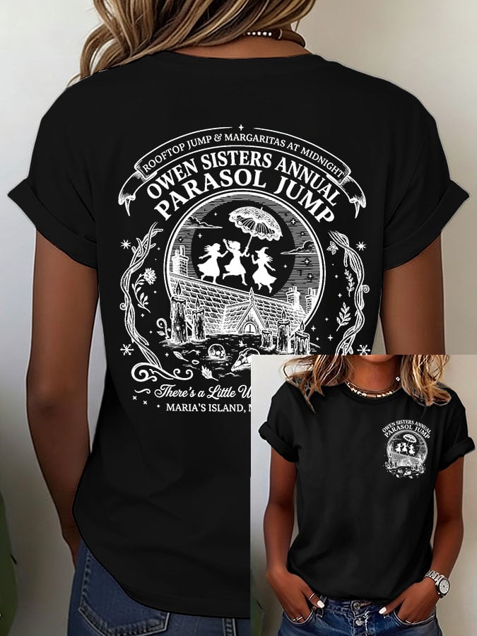 Women's There's A Little Witch In All Of Us Print Casual T-shirt