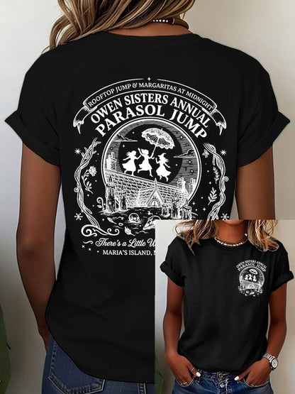 Women's There's A Little Witch In All Of Us Print Casual T-shirt