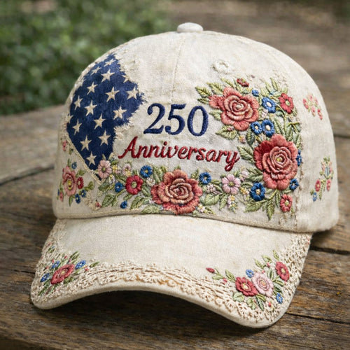 US 250th Anniversary Retro Floral Print Hat
