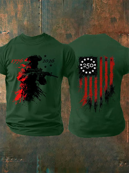 Men's 250 YEARS Round-neck Printed T-Shirt