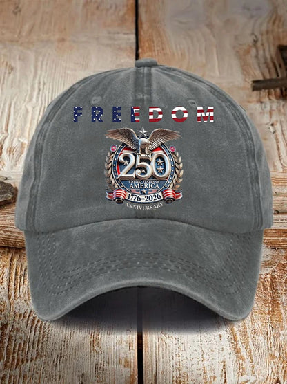 Unisex  American 250th Print  Casual  Hat