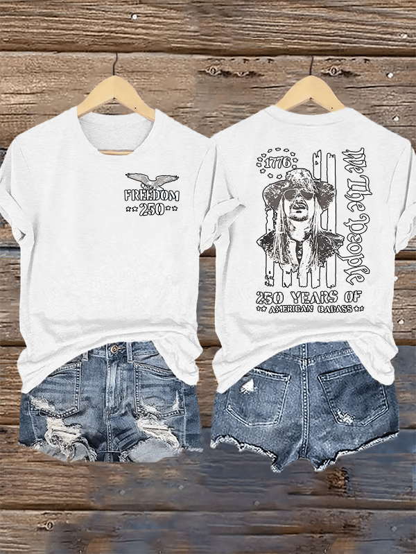Women's  250 YEARS OF AMERICAN BADASS Print T-Shirt