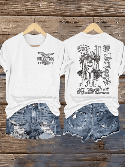 Women's  250 YEARS OF AMERICAN BADASS Print T-Shirt