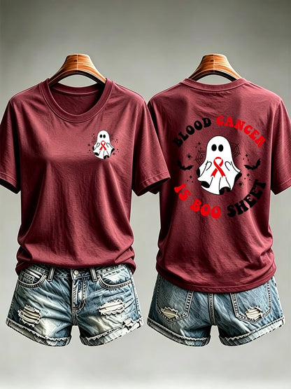 Women's  BLOOD CANCER Print T-Shirt