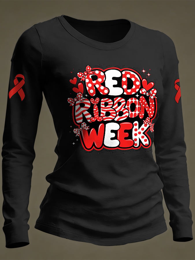 Women's Casual Print Long-Sleeve T-Shirt