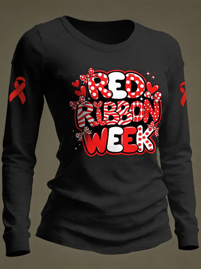 Women's Casual Print Long-Sleeve T-Shirt