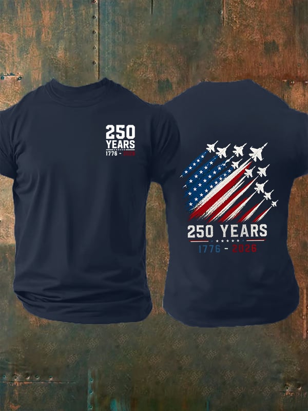 Men's Round-Neck 250 YEARS Printed T-Shirt