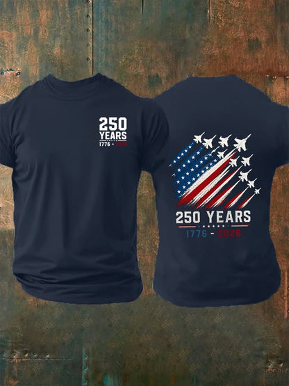 Men's Round-Neck 250 YEARS Printed T-Shirt