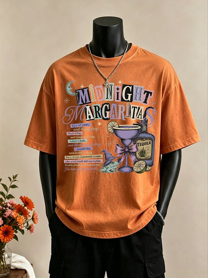 Men's Midnight Margaritas Print Casual T-shirt