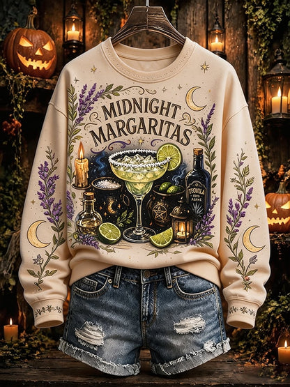 Women's Practical Magical Halloween Print Crew Neck Sweatshirt