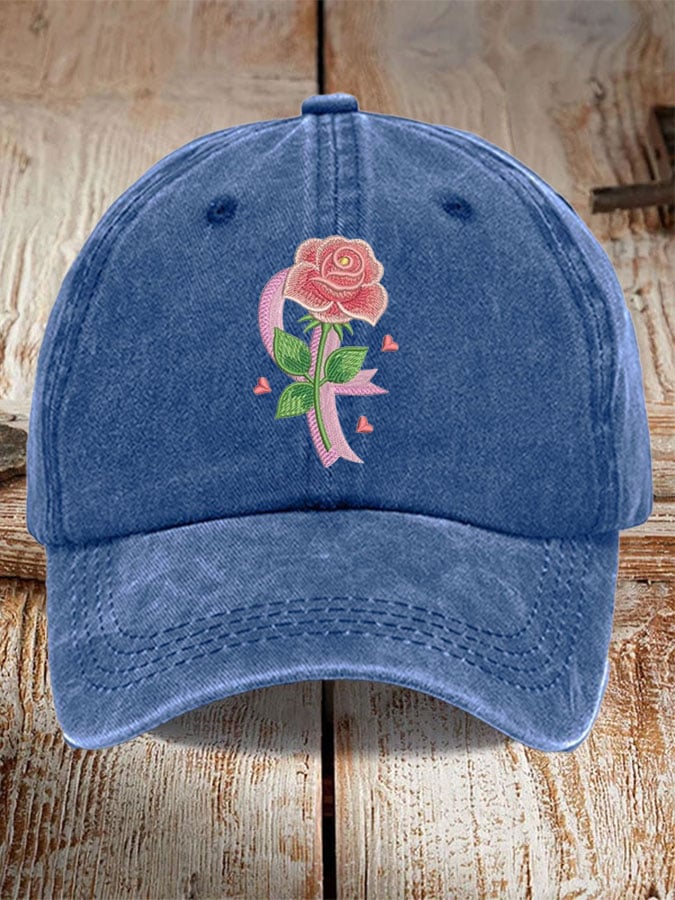 Unisex Breast Cancer Print Hat