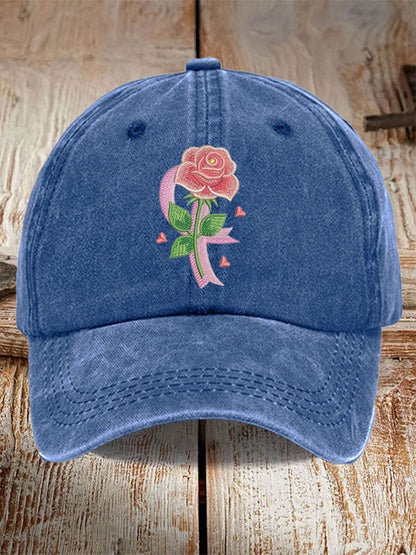 Unisex Breast Cancer Print Hat