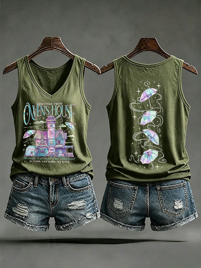Women's No Magic Is Stronger Than Sisterhood Printed Tank Top