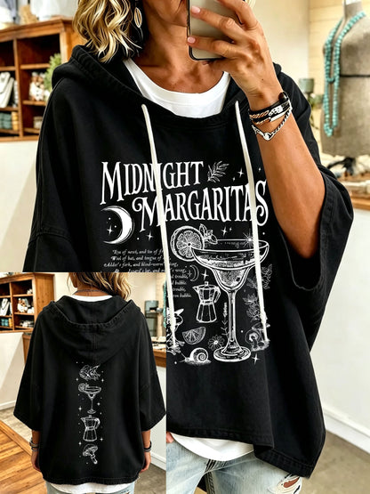 Women's Midnight Margaritas Print Hooded Sweatshirt
