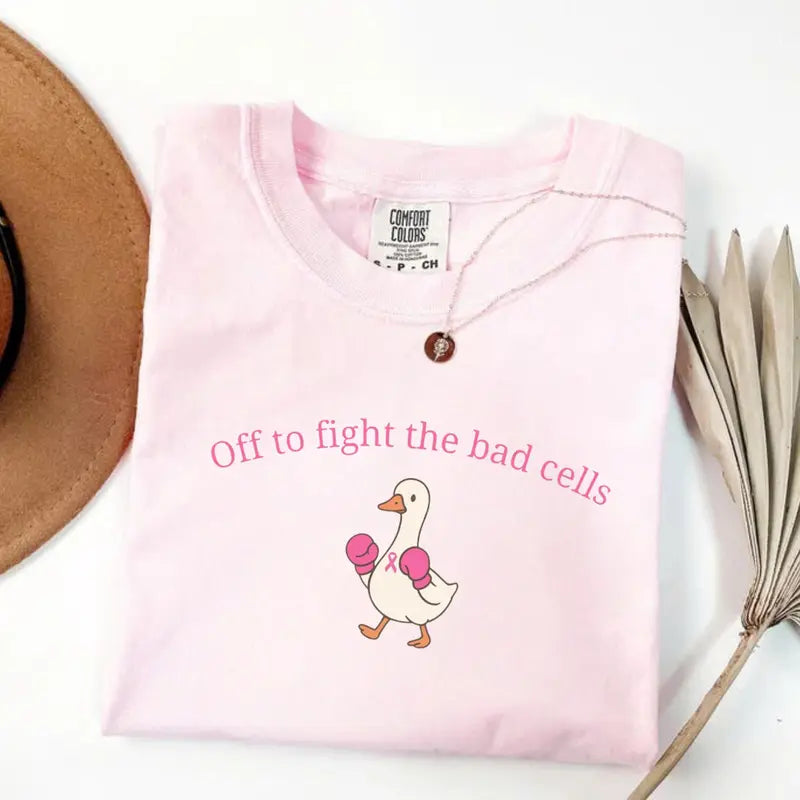 Women'S  Comfort Colors Breast Cancer Shirt