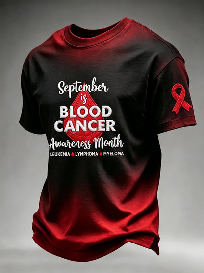 Men's Blood Cancer Awareness Graphic T-Shirt