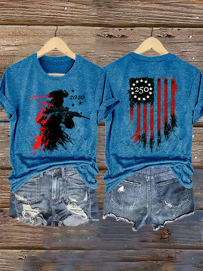 Women's  250 YEARS Round-neck Printed T-Shirt