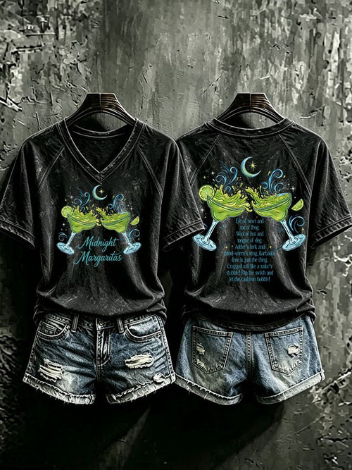 Women's Midnight Margaritas Print Casual T-shirt